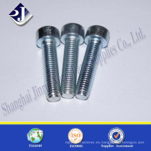 Hecho en China Zinc plateado azul tornillo hexagonal con hilo completo